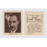 Trade cards, Australia, Allen's, Film Stars, brown gravures, 1st Series, 'M' size (set, 72 cards) (