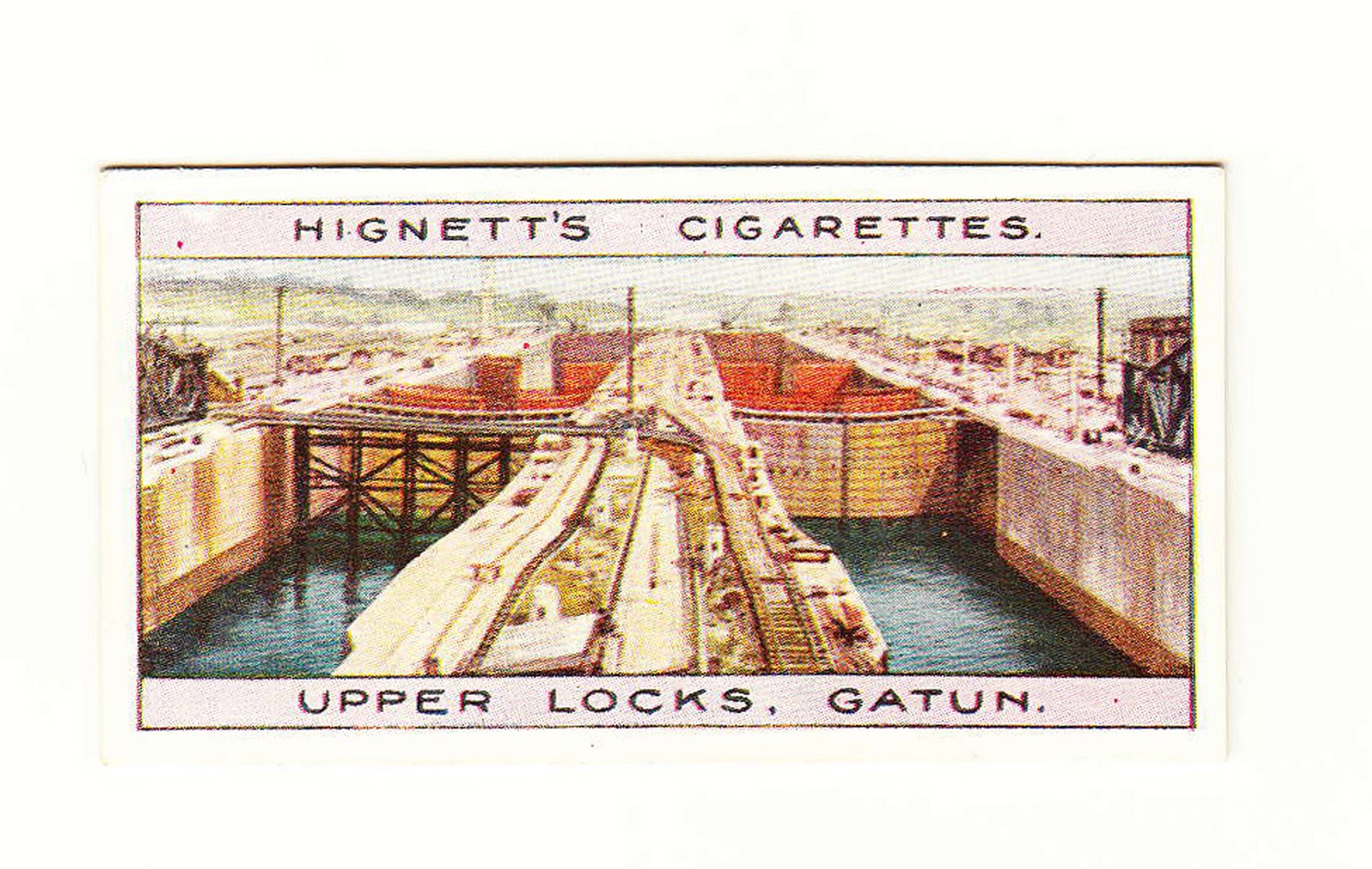 Cigarette cards, Hignett's, Panama Canal (set, 25 cards) (vg/ex)