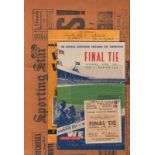 Football, FAC Final 1949, Wolves v Leicester City, match programme & ticket, both with score and