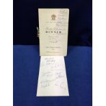 Football autographs, Luton Town FC, a Promotion Celebration menu card from The George Hotel, Luton