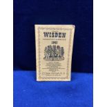 Cricket, John Wisden's Cricketers' Almanack, 1943, original limp cloth edition, some slight age