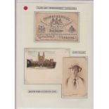 P JONES COLLECTION, Ephemera, a fine collection of postcards and ephemera on album leaves relating