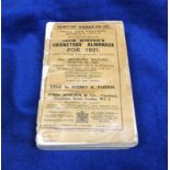 Cricket, John Wisden's Cricketers' Almanack, 1921, original softback edition, cover worn & detached,