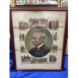 Harry Payne, a framed & glazed print 'Field Marshall, The Right Hon. Viscount Wolseley' circular