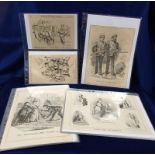 P JONES COLLECTION, Prints, Punch Pages (20+) mainly cartoons, early 20th Century, some earlier,