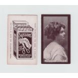 Cigarette cards, Will's (Scissors), Actresses (purple brown, brown back) (set, 30 cards) (some