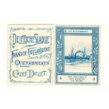 Trade cards, Holland, Delft, 'De Stoomboot' subset of 4 'L' size cards all shipping related,