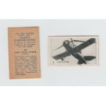Trade cards, Australia, Allen's, Aeroplanes (70/72, missing nos 13 & 14) (mostly good)