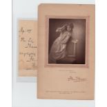 Theatre, Florence West, two signed letters dated 1888 & 1890, later mounted on card, sold with an