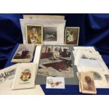 Ephemera, a collection of Victorian and Edwardian prints and scraps, various subjects, inc Dogs,