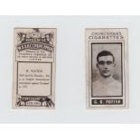 Cigarette cards, Football, Churchman's, Footballers (brown), (10/50 nos 1, 3, 5, 18, 20, 26, 30, 38,