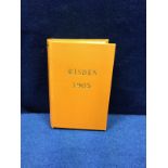 Cricket, John Wisden's Cricketers' Almanack, 1905, original softback edition, rebound in brown board