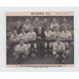 Football Autographs, Reading FC, team group magazine extract 1948/49, signed by 10, inc Ted Drake (