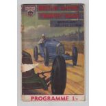 Motor Racing, a programme from the British Empire Trophy Race, 23 June 1934 held at Brooklands, (