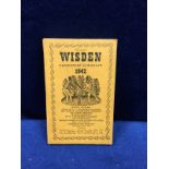 Cricket, John Wisden's Cricketers' Almanack, 1942, original limp cloth edition (gd/vg) (1)