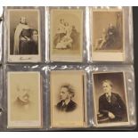 Photographs, a modern album containing approx 158 cartes-de-visite photos including much theatre