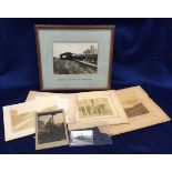 Photographs, Railways, small selection of 7 vintage b/w photos, various sizes, mostly card mounted