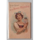 Trade issue, Liebig, a small cookery book, 48 pages, 'Petit Carnet, De La Bonne Menagere', 1886 (