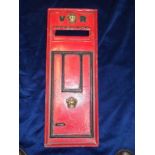 Collectables,  an original Victorian cast iron postbox frontage, approx. 70cm x 26cm, designed to be