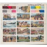 Cigarette cards, Will's, Waterloo, small proof sheet of 13 cards, all landscape style cards (good)