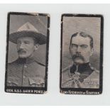 Cigarette cards, Military, Rutter, Boer War Celebrities (printed backs) (set, 7 cards) (3 poor, 4