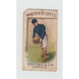 Trade card, Football, Batger, Well Known Football Clubs, scarce type card, no 17, Manchester City (