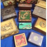 Advertising Tins, a collection of 12 Biscuit advertising tins inc Jacob's Jacobean Log box 1929,