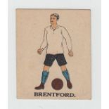 Trade card, Football, Battock's, Football Cards, type, Brentford (vg) (1)