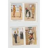 Cigarette cards, Player's, Egyptian Sketches, 'X' size, 2 sets, one cut the other in uncut pairs (