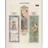 Bookmarks, P Jones Collection, 3 advertising bookmarks, Jos Tetley & Co, children's Christmas scene,