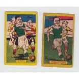 Trade cards, Football, Donaldson's, Golden Series (Soccer), 7 cards, nos 6, 16, 26, 30, 32, 53 & 63,