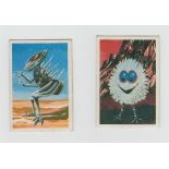 Trade cards, Chix, Krazy Kreatures from Outer Space, 'L' size, (set, 50 cards) (gd)