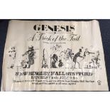 Music, large original concert poster (30" x 40") for Genesis at Stafford 10 July 1976, this being