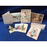 Greetings etc, selection, Victorian period onwards inc. Filigree, embossed, children, floral,