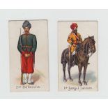 Cigarette cards, Charlesworth & Austin, Colonial Troops (brown back) (set, 30 cards) (gd)