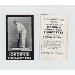 Cigarette cards, Cricket, Ogden's, English Cricketer Series (12/14, missing nos 12 & 14, most with
