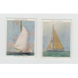 Cigarette cards, Player's, Racing Yachts, 'L' size, (set, 25 cards) (vg)