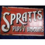 Advertising, Spratt's, an original enamel advertising sign for 'Spratt's Puppy Biscuits' approx.