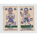 Trade cards, Football, S&B Products, Tory Gillick's Internationals (set, 64 cards, numbered