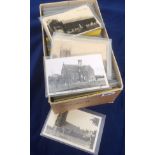 Postcards, Churches, a collection of approx 500 cards, RP's & printed, all in sleeves, covering