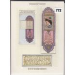 Bookmark, P Jones Collection, Almanack bookmark for 1879 with booklet monthly calendar inset,