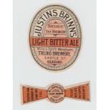 Beer Label, Justins Brinn's, Reading, Light Bitter Ale, v.o & stopper (vg) (2)