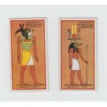 Cigarette cards, Henly & Watkins, Ancient Egyptian Gods, printed backs (set, 25 cards) (vg, all with