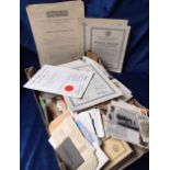 Ephemera, a mixed selection, various ages, mostly pre 1950, inc. magazines/ booklets, invoices/