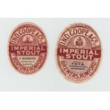 Beer Labels, Ind Coope & Co Ltd,2 scarce labels, Imperial Stout, v.o's, bottled by E Mannhardt,