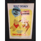 Cinema, original USA one sheet for Walt Disney's, 'Winnie the Pooh', 1974, (folded/gd)