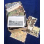 Postcards, an assortment of 300+ cards, thematic & topographical,  RP's & printed, inc Caldicott