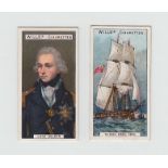 Cigarette cards, Will's, Nelson Series (set, 50 cards) (gd)