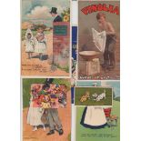 Trade cards, Lever Bros, six large advertising cards, 4 for Sunlight soap, one for Plantol soap, the