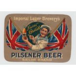 Beer Label, Imperial Lager Brewery's, Pilsener Beer, Sailor Brand, hr, approx 124mm x 88mm, (sl